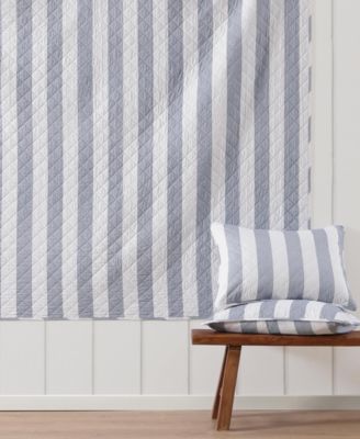 Capri Stripe Cotton Reversible 2-Pc. Quilt Set, Twin