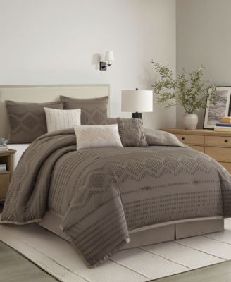 Waverly Geometric 7-Pc. Comforter Set, King