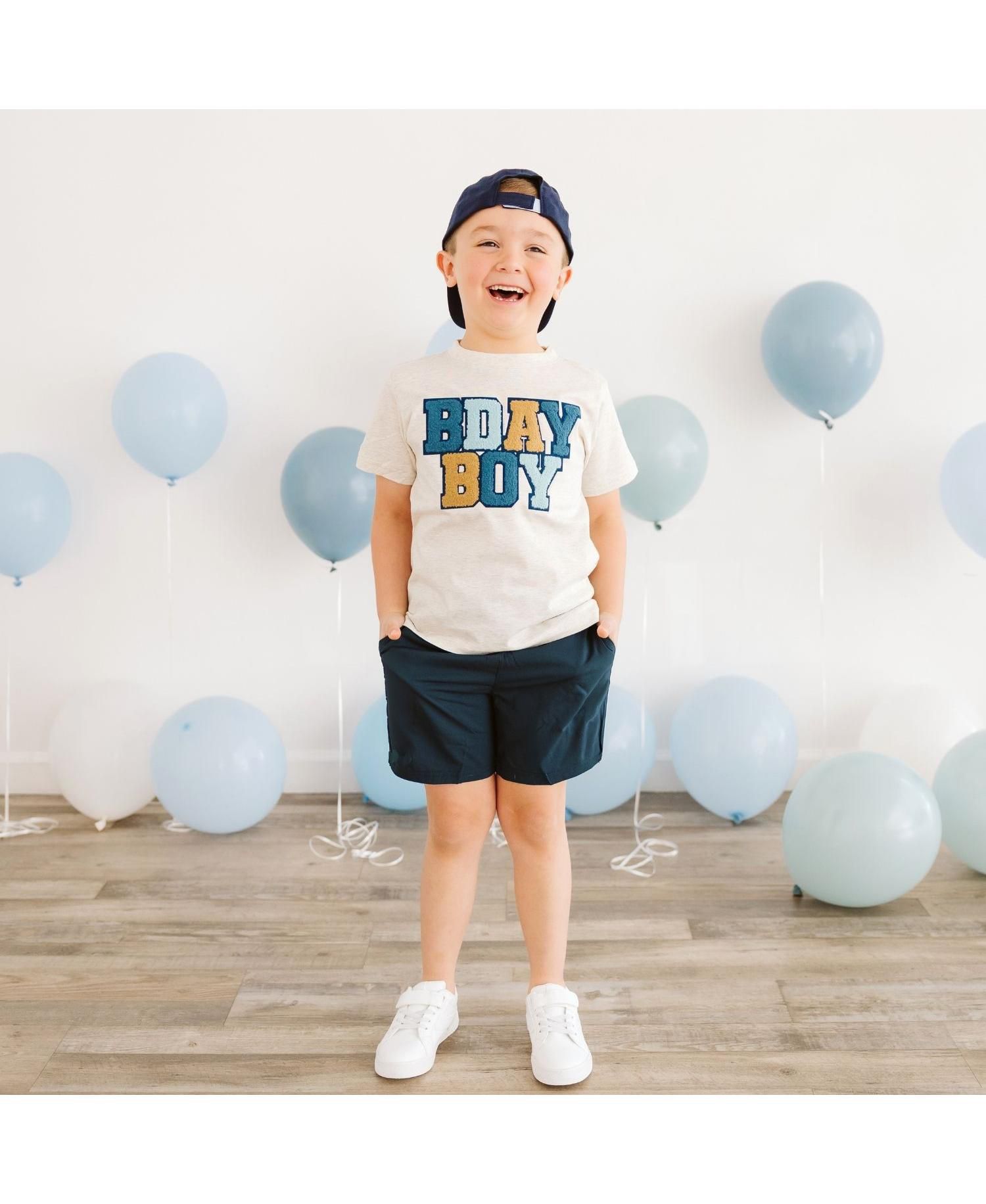 Toddler Boys Birthday Patch Short Sleeve T-Shirt