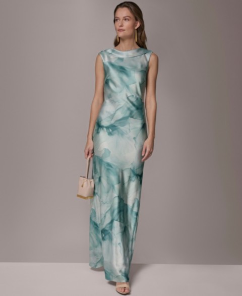 Женские платья Donna Karan New York Women's Sleeveless Print Ball Gown