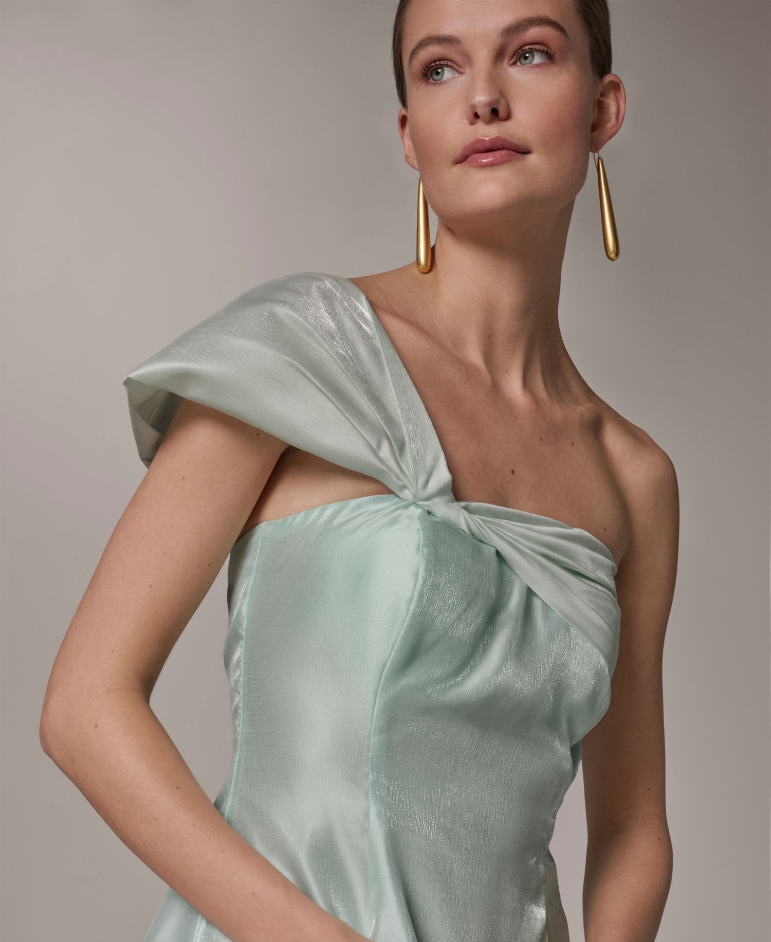 Petite One-Shoulder Ball Gown