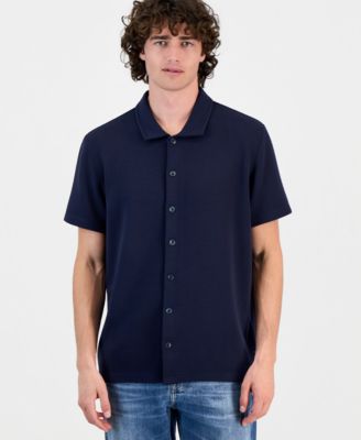 Men's Arin Solid Knit Short-Sleeve Shirt
