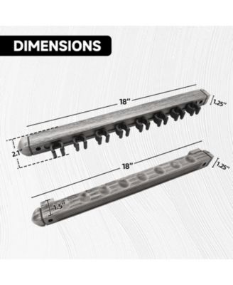 GSE Games and Sports Expert Piece Wood  Billiard Pool Cue Rack Wall Mounted Holders, Pool Cue Wall Rack Set - Brushed