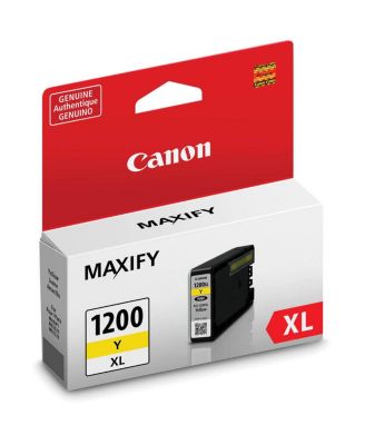 PGI-1200 XL Yellow Pigment Ink Tank for MAXIFY MB2020, MB2120, MB2320, and MB2720 Printers, 900 Pages Yield