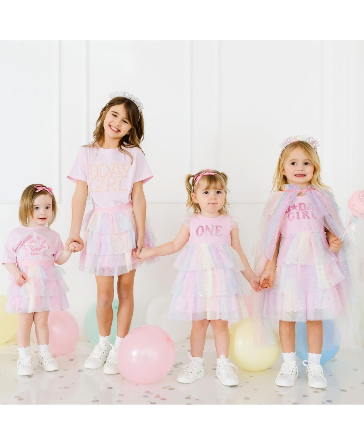 Sweet Wink Little Girls Birthday Girl Fairy Dust Short Sleeve Tutu Dress