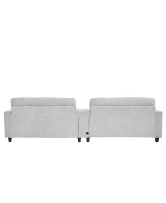 Modern U-shaped Sectional Sofa with Storage Ottomans