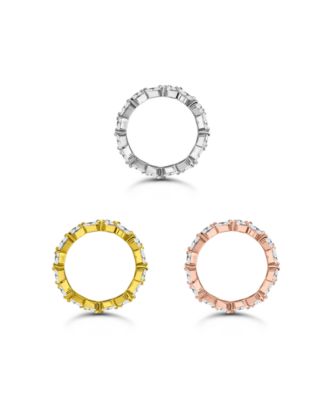 Cubic Zirconia (6 7/8 ct.t.w) 3-Pc. Set Baguette Zig Zag Pattern Ring