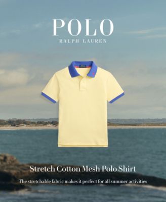 Boys' 8-20 Stretch Cotton Mesh Polo Shirt