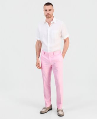 Men's Plaid Slim-Fit Dress Pants