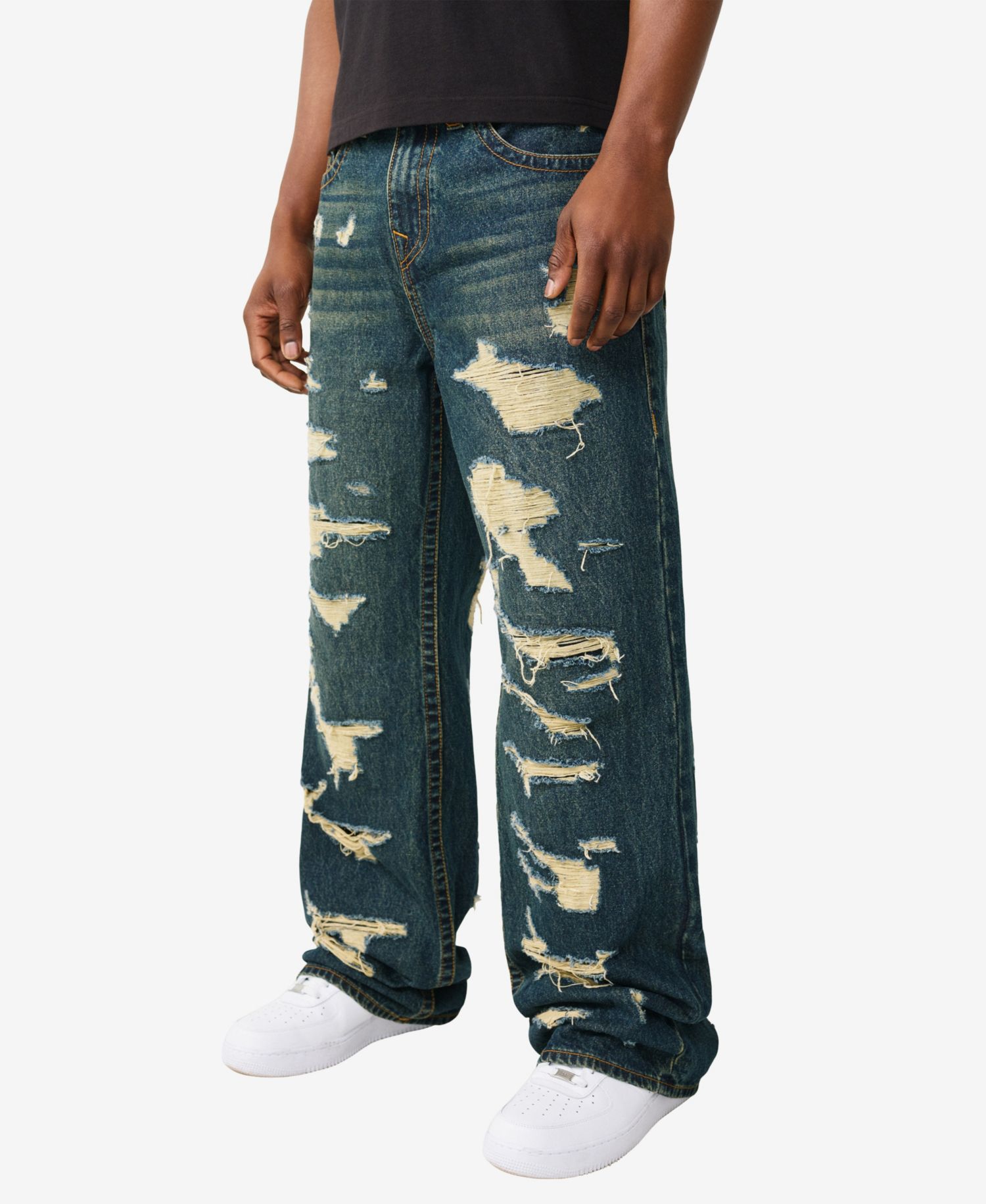 Men's Regular-Fit Vinny Ultra Baggy Destroyed Jeans