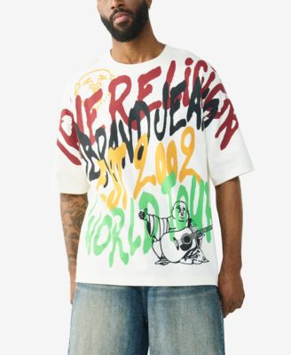 Men's Short-Sleeve Graffiti Printed T-Shirt