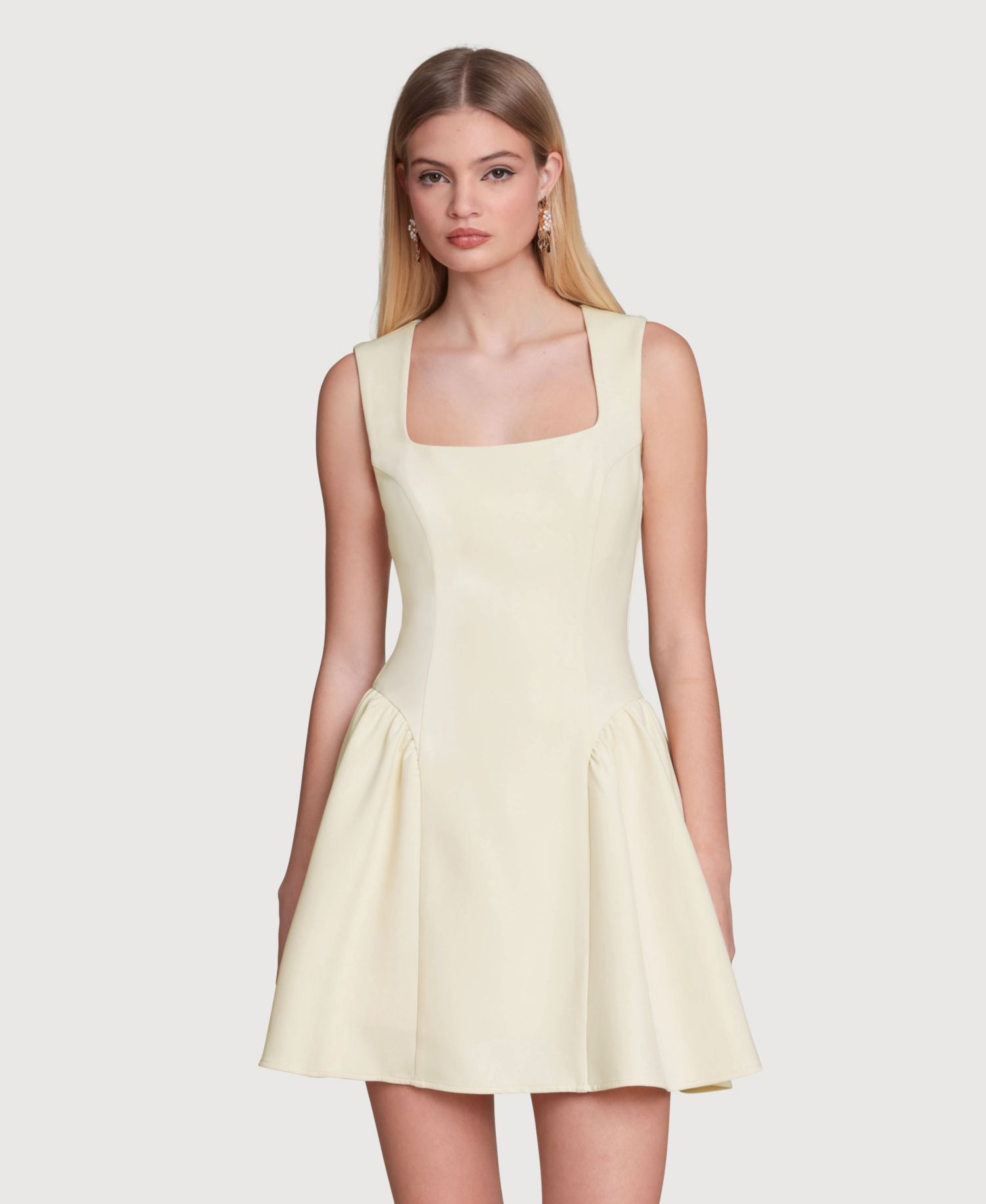 Women's Sculpted Flounce Mini Dress