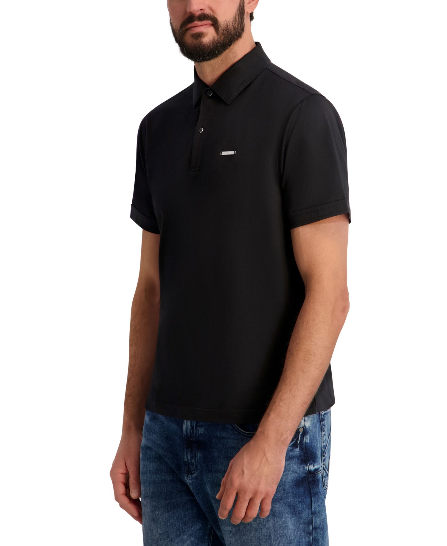 Men's Regular-Fit Short-Sleeve Spread Collar Polo Shirt