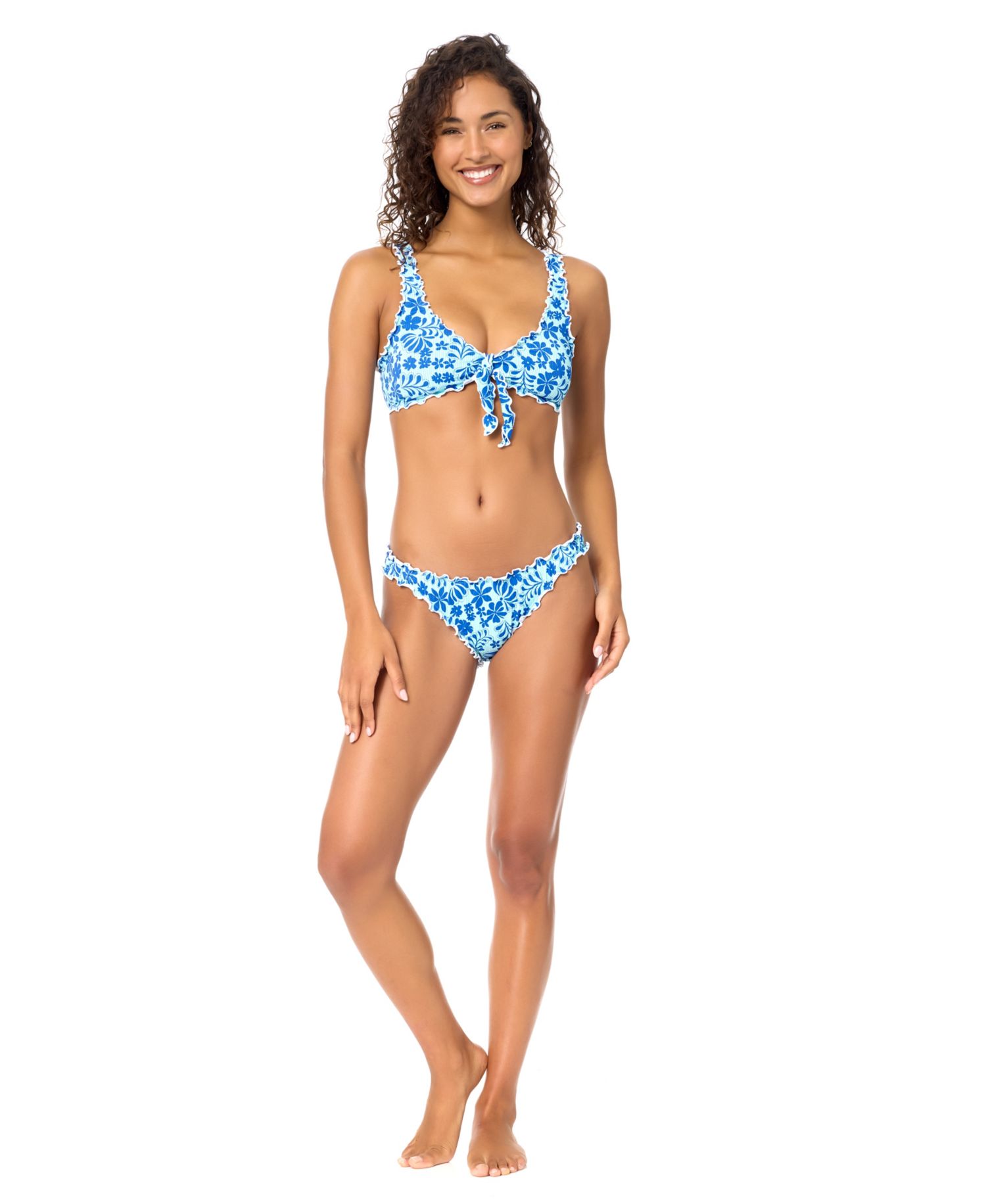 Women's Eli Lettuce Trim-Waistband Swim Bottoms