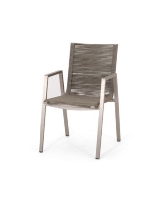 Outdoor Modern Aluminum Dining Chair with Rope Seat
