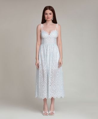 Women's Sweetheart Neck Midi Dress