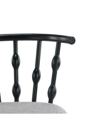 Modern Hourglass Back Rubberwood Bar Stool - Set of 2