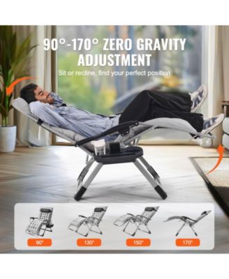 33 Inch Zero Gravity Recliner Chair with Cushion and Cup Holder