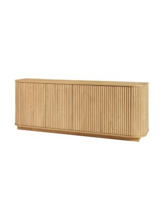 Sideboard Storage Cabinet with Wave Pattern, 64"W x 15"D x 24"H.