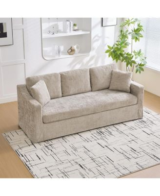 Streamdale  Furniture Modern Casual Chenille Sofa - 83.86" Wide, Deep Seat, Removable Cover