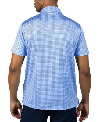 Men's Captains Wheel Printed Performance Polo