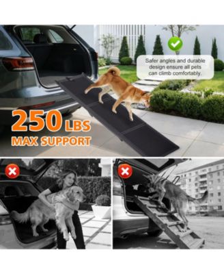 Heavy Duty Foldable Dog Ramp for Large Dogs - Non-Slip Pet Ramp, Portable Car Stairs