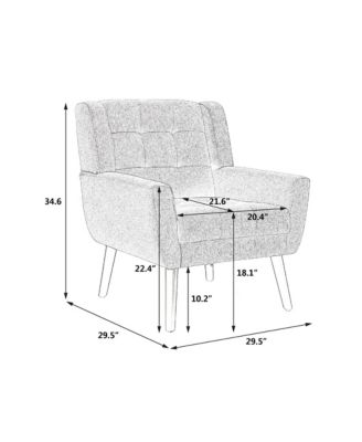 Modern Soft Velvet Accent Chair Dining Chair Bedroom Chair With Legs