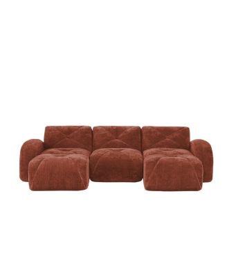 Streamdale U-shaped Boneless Sofa, Tufted, 32D High Density Sponge