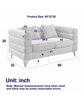 Streamline Modern Two-Seater Sofa with Premium Lumbar Pillows