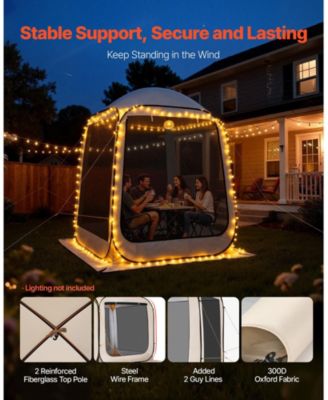 6 x 6 Ft Pop-Up Screen House Tent for 4-6 People with Carry Bag