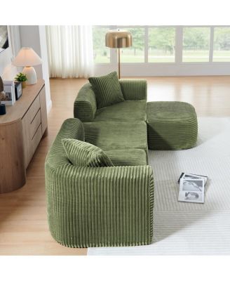  114" Cloud Sectional Couch with L-Shape Chaise, Modular Sofa