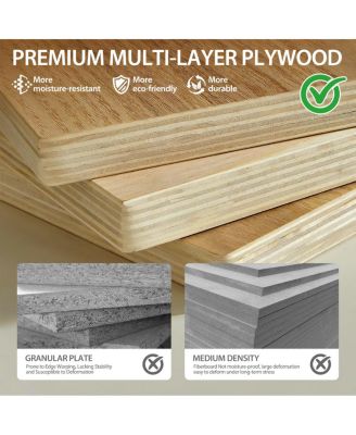 16" Wall Mounted Bathroom Vanity with Integrated Stone Sink Top, Modern Floating Design, Soft Close Door for Small Bathrooms