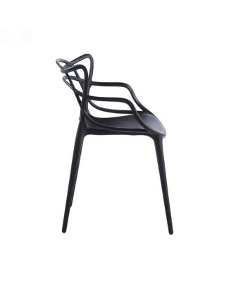 Contemporary Transparent Dining Chair with Metal Legs