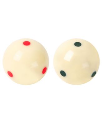 2 1/4-Inch 6 Green Dot & 6 Red Dot Training Cue Ball, AAA-Grade PRO Cup Billiard Cue Ball