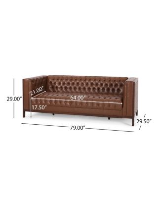 Streamdale Contemporary Upholstered Sofa with Button-Tufted Diamond Stitching