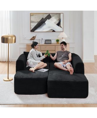 114" Cloud Sectional Couch, L-Shape Chaise, Modular Sofa