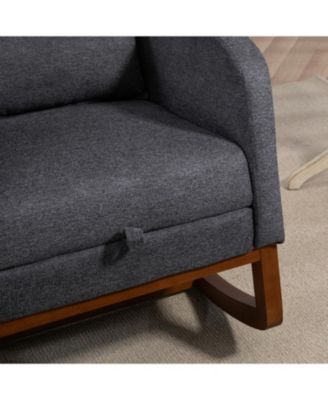 Modern Rocking Chair with Footrest