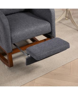 Modern Rocking Chair with Footrest