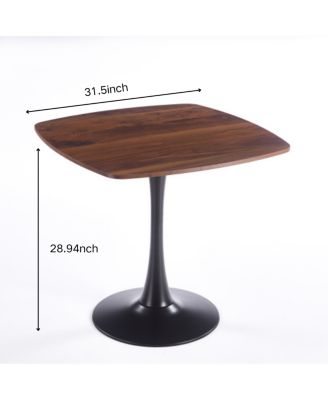 5pcs Dining Set, Mid-century Metal Leg Dining Table for 4-6, SET