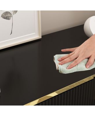 Dresser with 4 Doors and Deep Drawer, Side Cabinet for Bedroom, Living Room