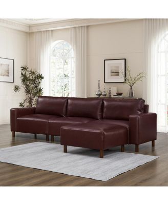 Streamdale Modern Luxury Sectional Sofa Couch Quality Upholstery PU Leather