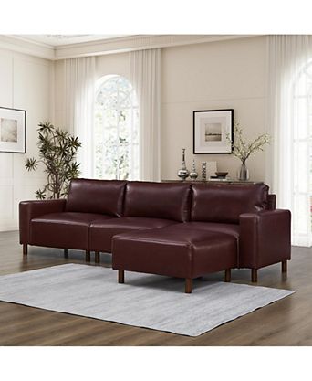 Streamdale Modern Luxury Sectional Sofa Couch Quality Upholstery PU Leather