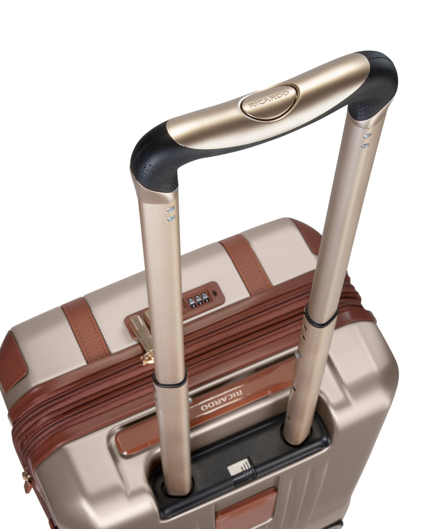 Чемодан Ricardo Montecito 2.0 Small Hardside Carry-On Spinner Suitcase, цвет: Шампань — фото 8