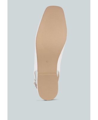Rag and Co Womens Sozani Real Soft Leather Slingback Flats