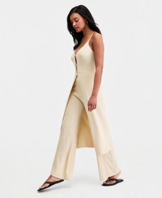 Women's Shimmer Knit Duster Tank Top