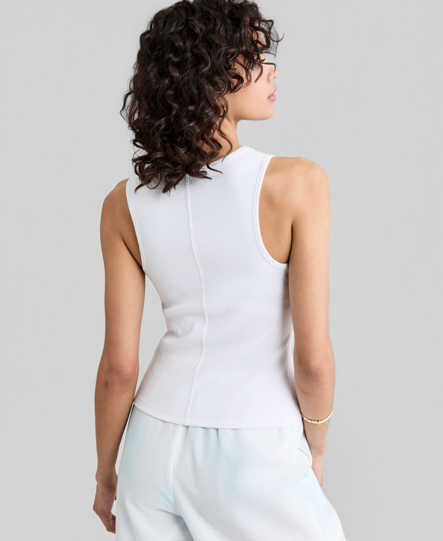 Женский топ And Now This Seashell-Trim Scoop-Neck, цвет: Яркий белый — фото 3