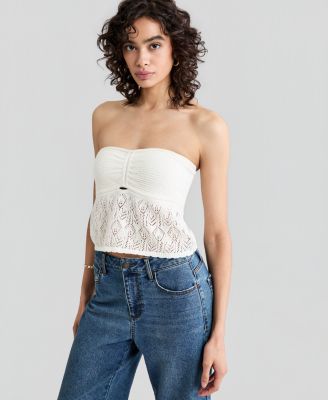 Women's Strapless Sweater Tube Top