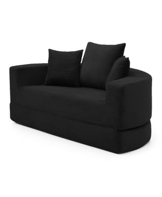 Convertible Sofa Couch Bed, Multi-functional, Adjustable Futon for Apartment