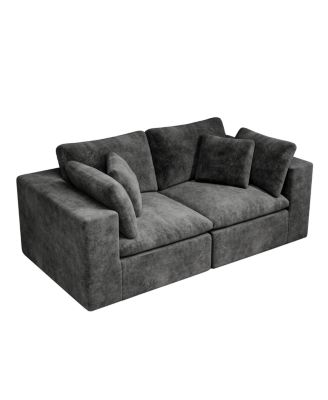 Streamdale Modular Sectional Sofa Seat, Upholstered Couch for Living Room, 2PC Free Combination