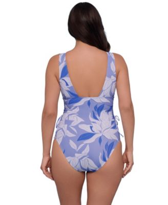 Women's Sculpting Cinched Adjustable One-Piece Swimsuit